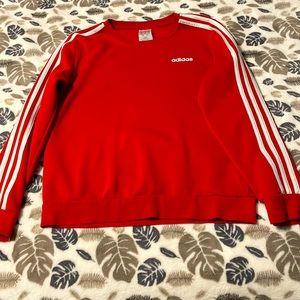Red gorgeous Adidas long sleeve sweater!!
